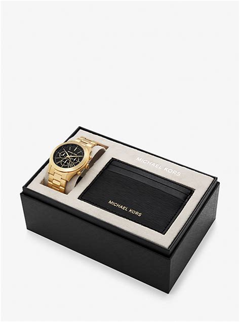 Oversized Slim Runway Watch and Card Case Gift Set.